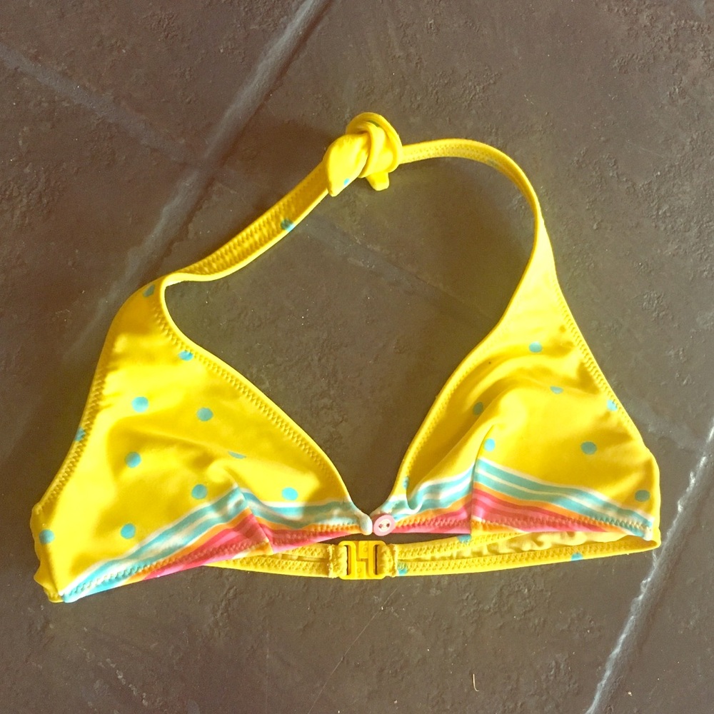 VS Yellow Polka Dot Bikini Top